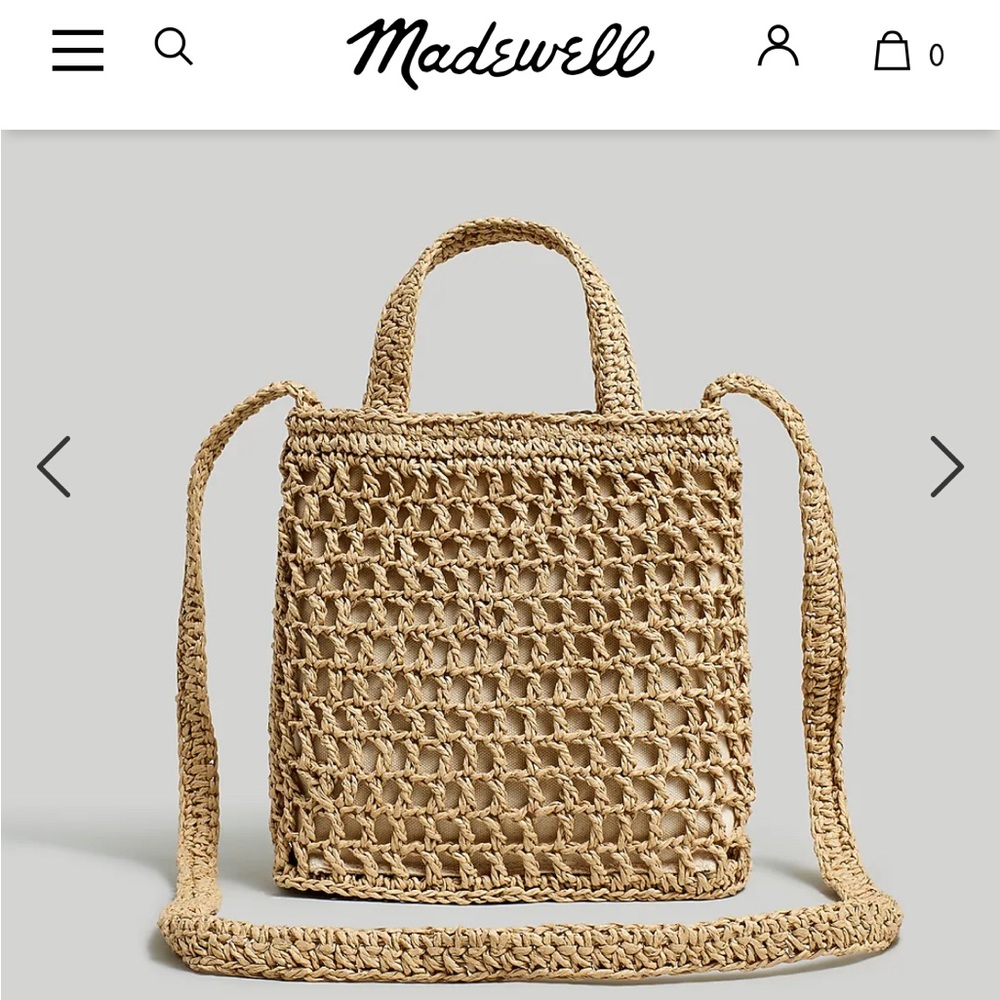 Madewell Small Transport Crossbody: Straw Addition in Desert Dune